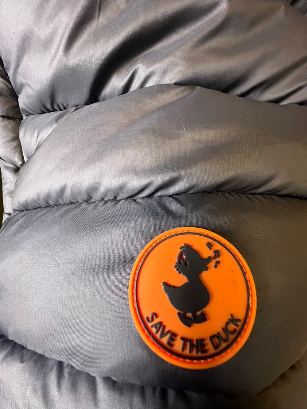 Save The Duck Black Long Puffer Vest Sherpa Hood | Size Small - Picture 5 of 9